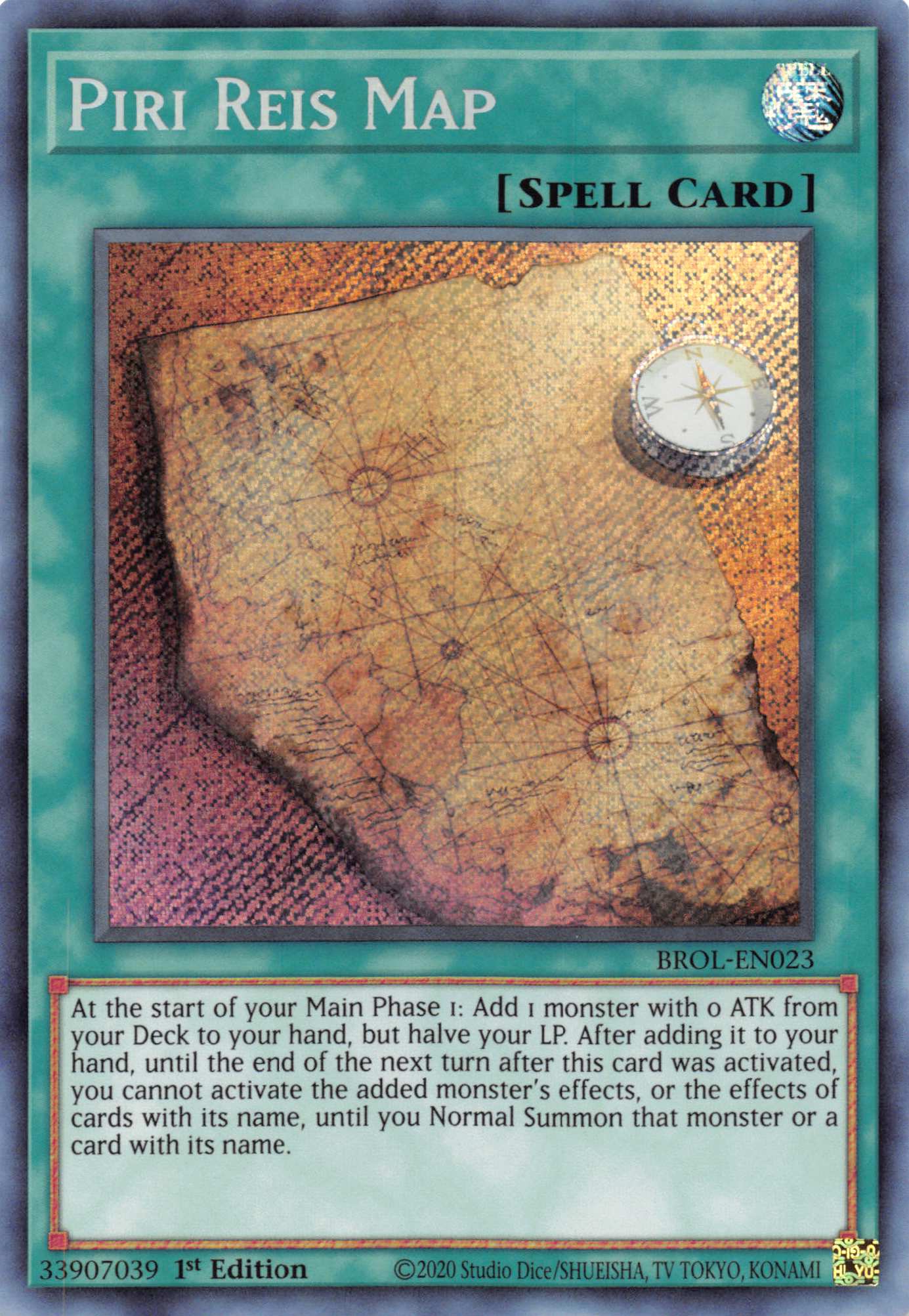 Piri Reis Map [BROL-EN023] Secret Rare | Jomio and Rueliete's Cards and Comics