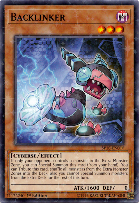 Backlinker (Starfoil) [SP18-EN010] Starfoil Rare | Jomio and Rueliete's Cards and Comics