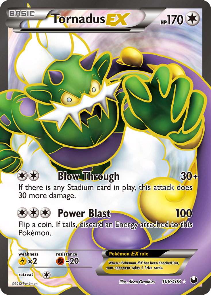 Tornadus EX (108/108) [Black & White: Dark Explorers] | Jomio and Rueliete's Cards and Comics