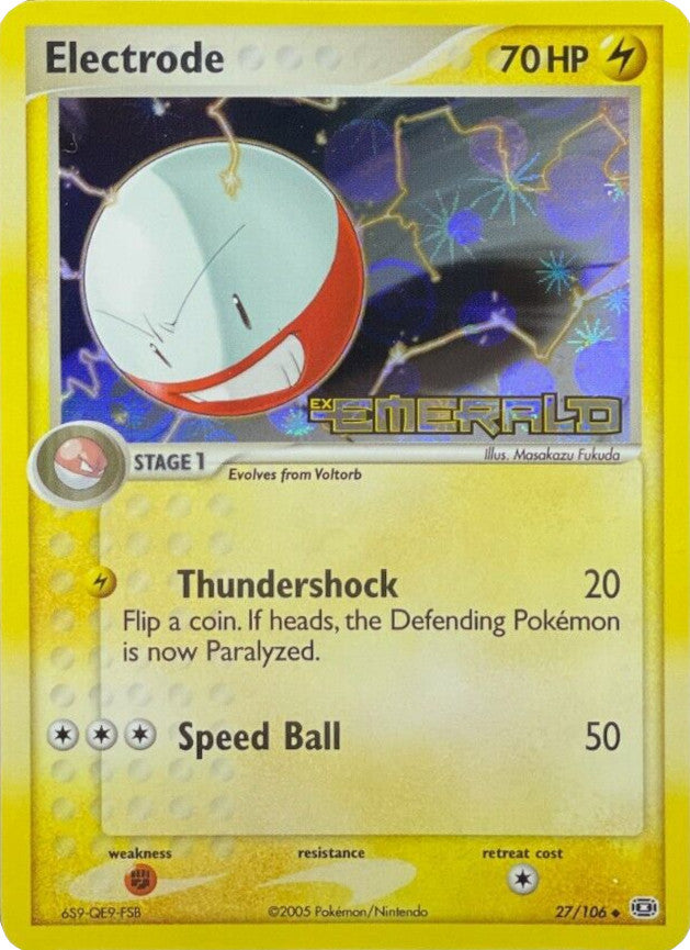 Electrode (27/106) (Stamped) [EX: Emerald] | Jomio and Rueliete's Cards and Comics