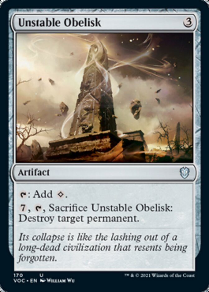 Unstable Obelisk [Innistrad: Crimson Vow Commander] | Jomio and Rueliete's Cards and Comics