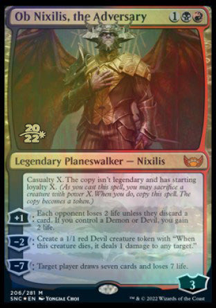 Ob Nixilis, the Adversary [Streets of New Capenna Prerelease Promos] | Jomio and Rueliete's Cards and Comics