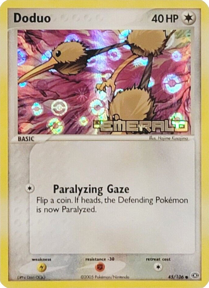 Doduo (45/106) (Stamped) [EX: Emerald] | Jomio and Rueliete's Cards and Comics