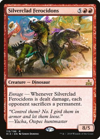 Silverclad Ferocidons [Rivals of Ixalan] | Jomio and Rueliete's Cards and Comics