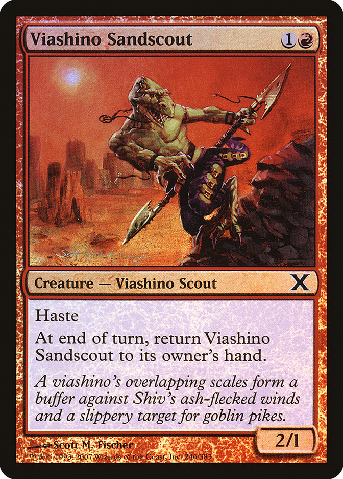 Viashino Sandscout (Premium Foil) [Tenth Edition] | Jomio and Rueliete's Cards and Comics