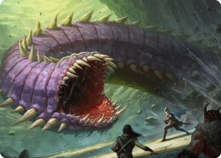 Purple Worm Art Card [Dungeons & Dragons: Adventures in the Forgotten Realms Art Series] | Jomio and Rueliete's Cards and Comics