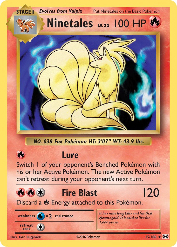 Ninetales (15/108) (Theme Deck Exclusive) [XY: Evolutions] | Jomio and Rueliete's Cards and Comics
