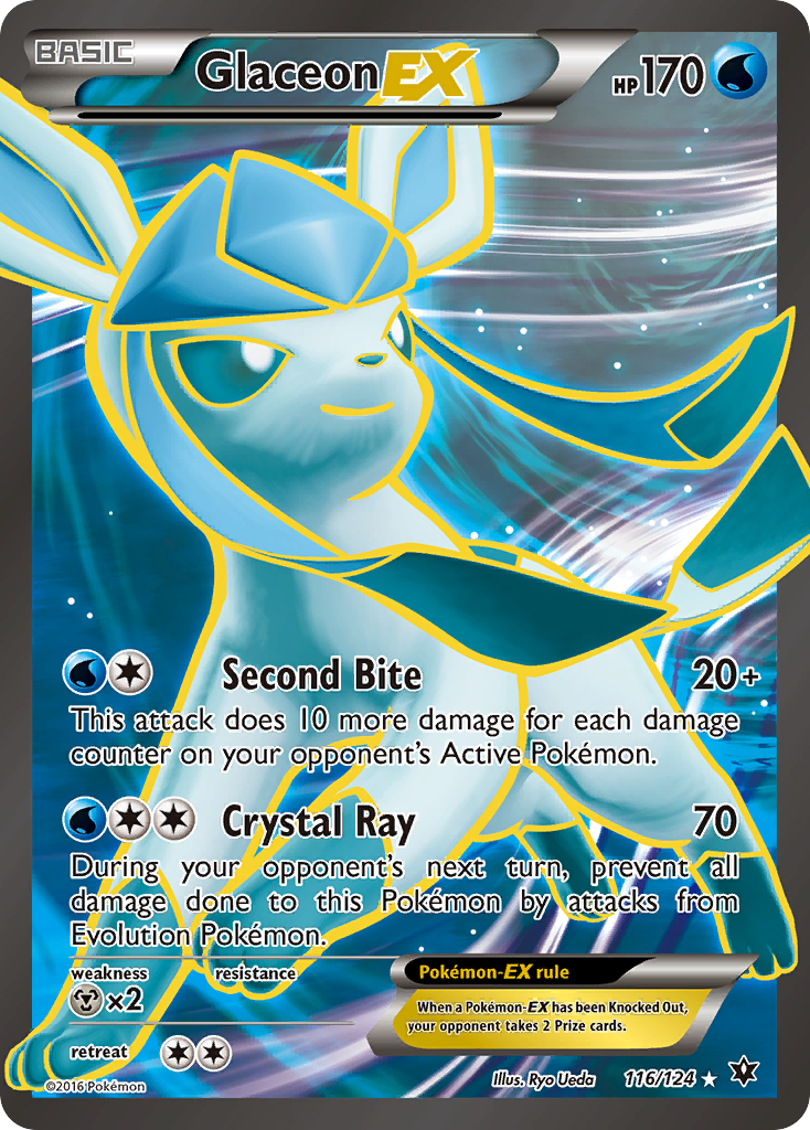 Glaceon EX (116/124) [XY: Fates Collide] | Jomio and Rueliete's Cards and Comics