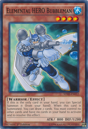 Elemental HERO Bubbleman [SDHS-EN012] Common | Jomio and Rueliete's Cards and Comics