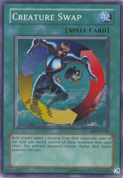 Creature Swap [DB2-EN190] Super Rare | Jomio and Rueliete's Cards and Comics