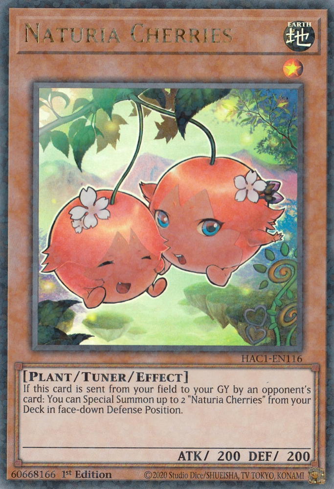 Naturia Cherries (Duel Terminal) [HAC1-EN116] Parallel Rare | Jomio and Rueliete's Cards and Comics
