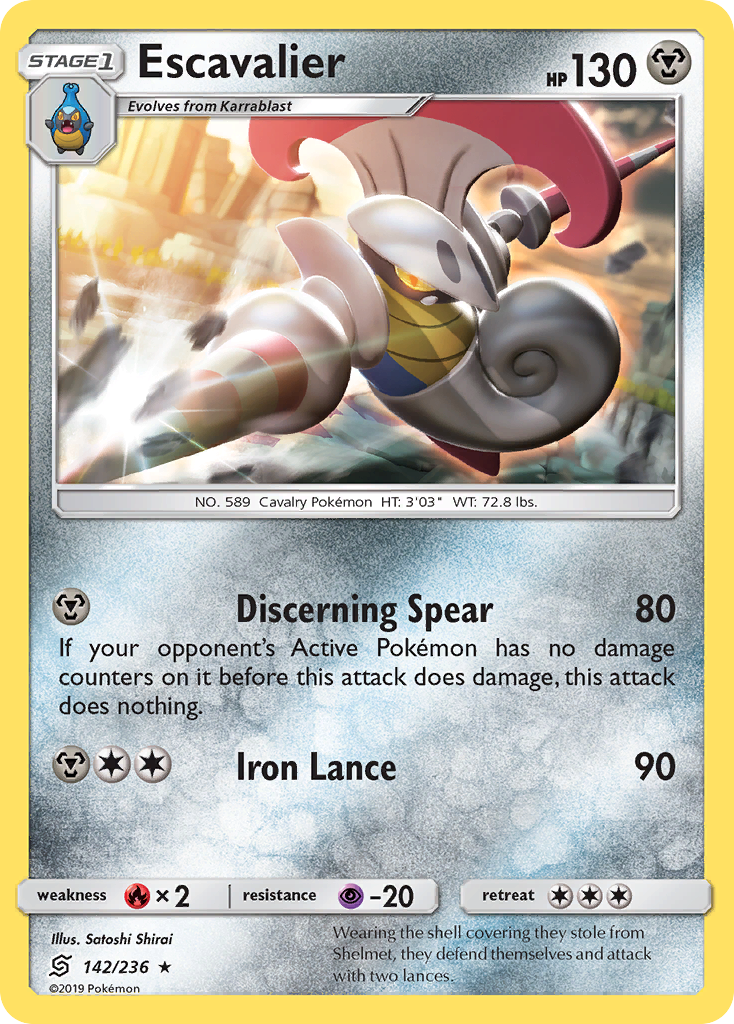Escavalier (142/236) [Sun & Moon: Unified Minds] | Jomio and Rueliete's Cards and Comics