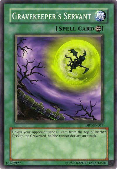 Gravekeeper's Servant [DB1-EN017] Common | Jomio and Rueliete's Cards and Comics