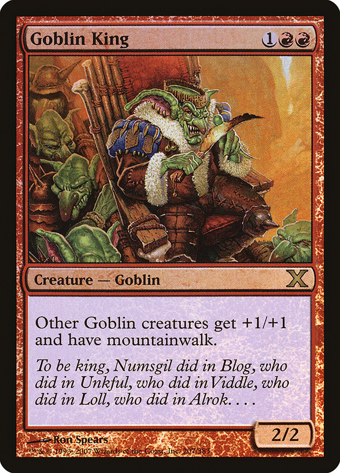 Goblin King (Premium Foil) [Tenth Edition] | Jomio and Rueliete's Cards and Comics