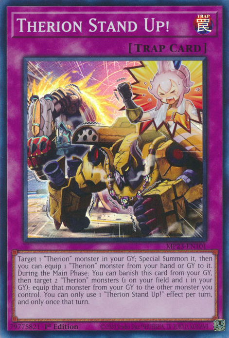 Therion Stand Up! [MP23-EN101] Super Rare | Jomio and Rueliete's Cards and Comics