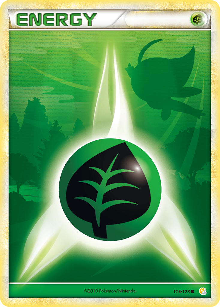 Grass Energy (115/123) [HeartGold & SoulSilver: Base Set] | Jomio and Rueliete's Cards and Comics