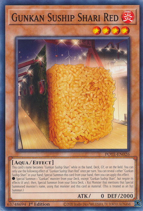 Gunkan Suship Shari Red [POTE-EN026] Common | Jomio and Rueliete's Cards and Comics