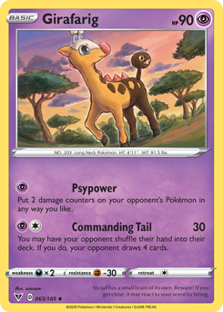 Girafarig (065/185) [Sword & Shield: Vivid Voltage] | Jomio and Rueliete's Cards and Comics