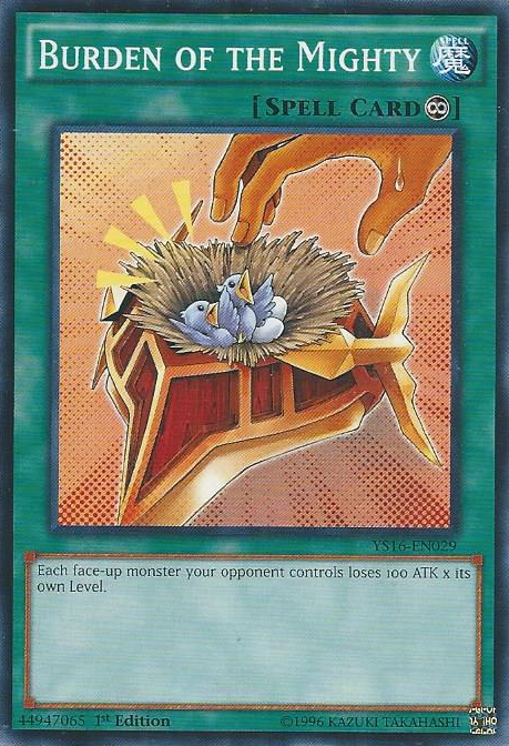 Burden of the Mighty [YS16-EN029] Common | Jomio and Rueliete's Cards and Comics