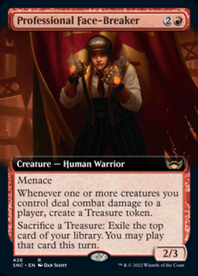 Professional Face-Breaker (Extended Art) [Streets of New Capenna] | Jomio and Rueliete's Cards and Comics