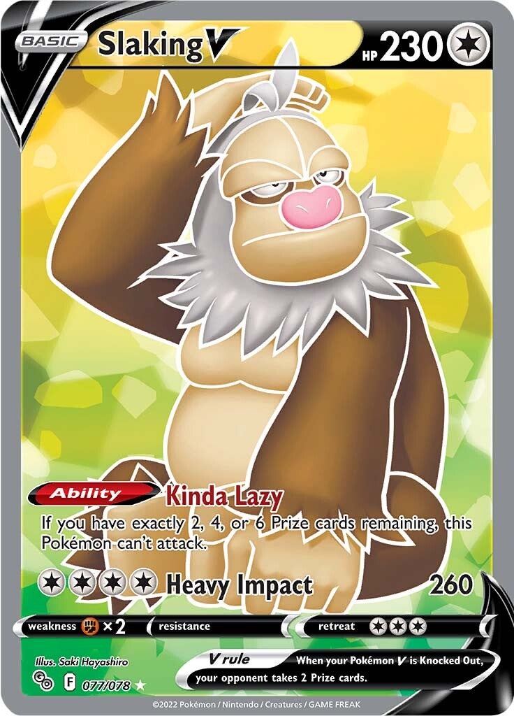 Slaking V (077/078) [Pokémon GO] | Jomio and Rueliete's Cards and Comics