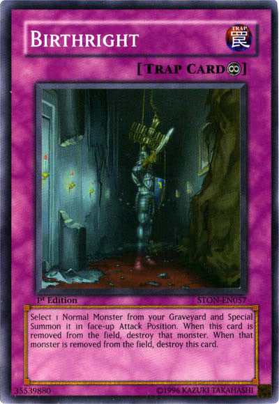 Birthright [STON-EN057] Super Rare | Jomio and Rueliete's Cards and Comics