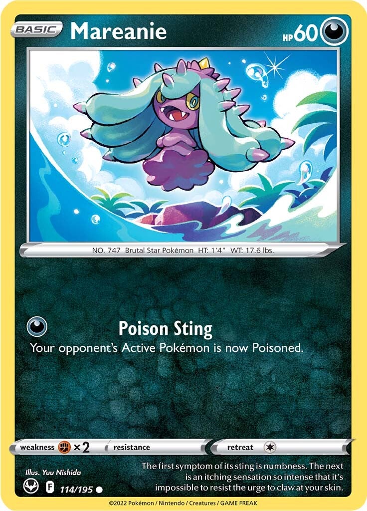 Mareanie (114/195) [Sword & Shield: Silver Tempest] | Jomio and Rueliete's Cards and Comics