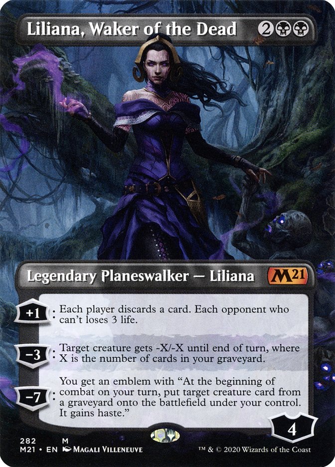 Liliana, Waker of the Dead (Borderless) [Core Set 2021] | Jomio and Rueliete's Cards and Comics