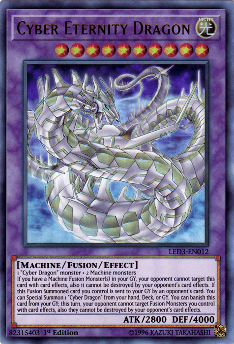 Cyber Eternity Dragon [LED3-EN012] Ultra Rare | Jomio and Rueliete's Cards and Comics