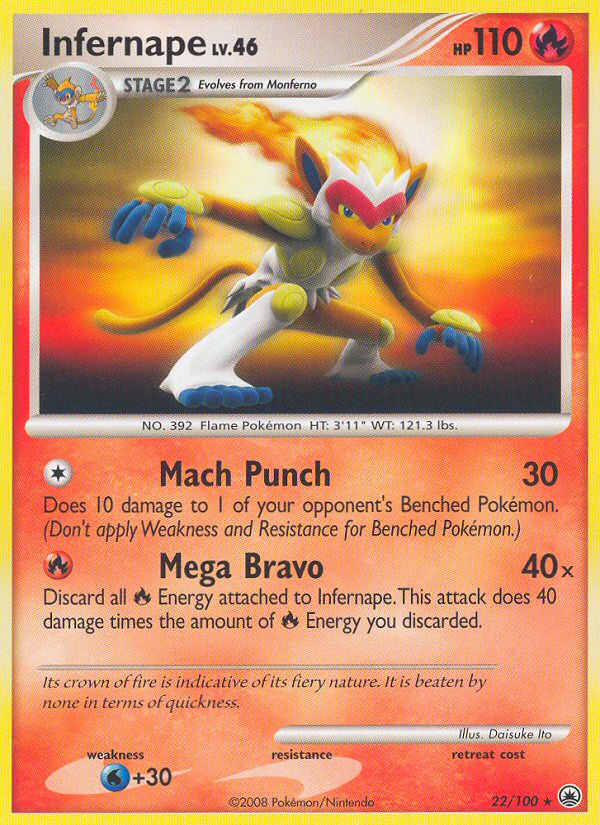 Infernape (22/100) [Diamond & Pearl: Majestic Dawn] | Jomio and Rueliete's Cards and Comics
