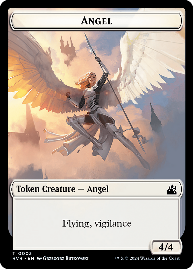 Goblin (0008) // Angel (0003) Double-Sided Token [Ravnica Remastered Tokens] | Jomio and Rueliete's Cards and Comics