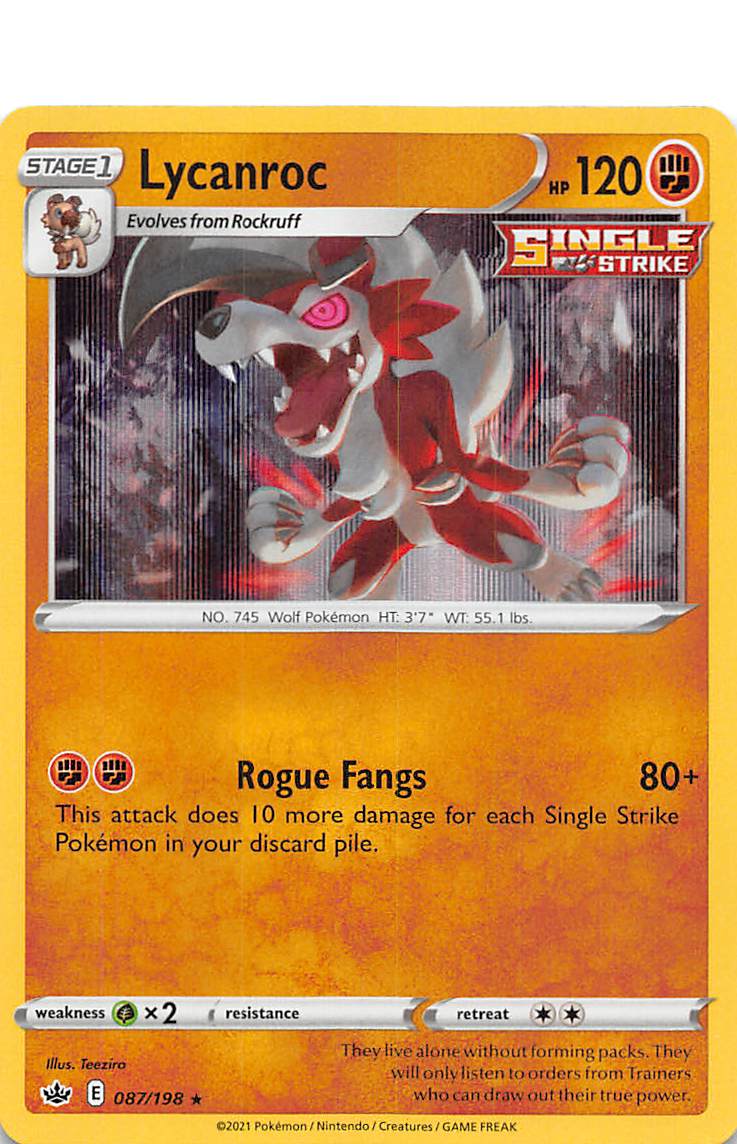 Lycanroc (087/198) [Sword & Shield: Chilling Reign] | Jomio and Rueliete's Cards and Comics