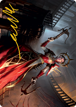 Bloodthirsty Adversary Art Card (Gold-Stamped Signature) [Innistrad: Midnight Hunt Art Series] | Jomio and Rueliete's Cards and Comics