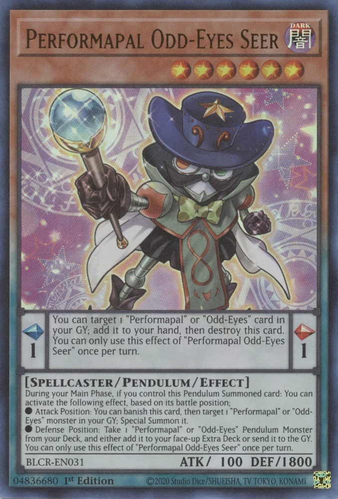 Performapal Odd-Eyes Seer [BLCR-EN031] Ultra Rare | Jomio and Rueliete's Cards and Comics