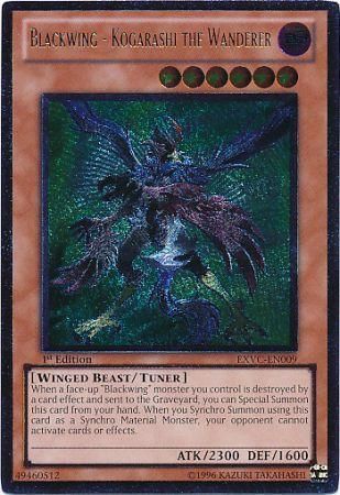 Blackwing - Kogarashi the Wanderer (UTR) [EXVC-EN009] Ultimate Rare | Jomio and Rueliete's Cards and Comics