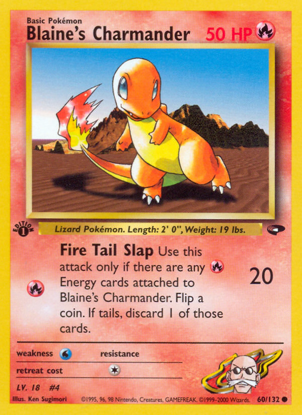 Blaine's Charmander (60/132) [Gym Challenge 1st Edition] | Jomio and Rueliete's Cards and Comics