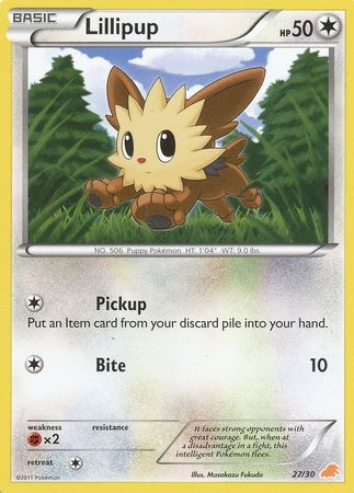 Lillipup (27/30) [Black & White: Trainer Kit - Excadrill] | Jomio and Rueliete's Cards and Comics