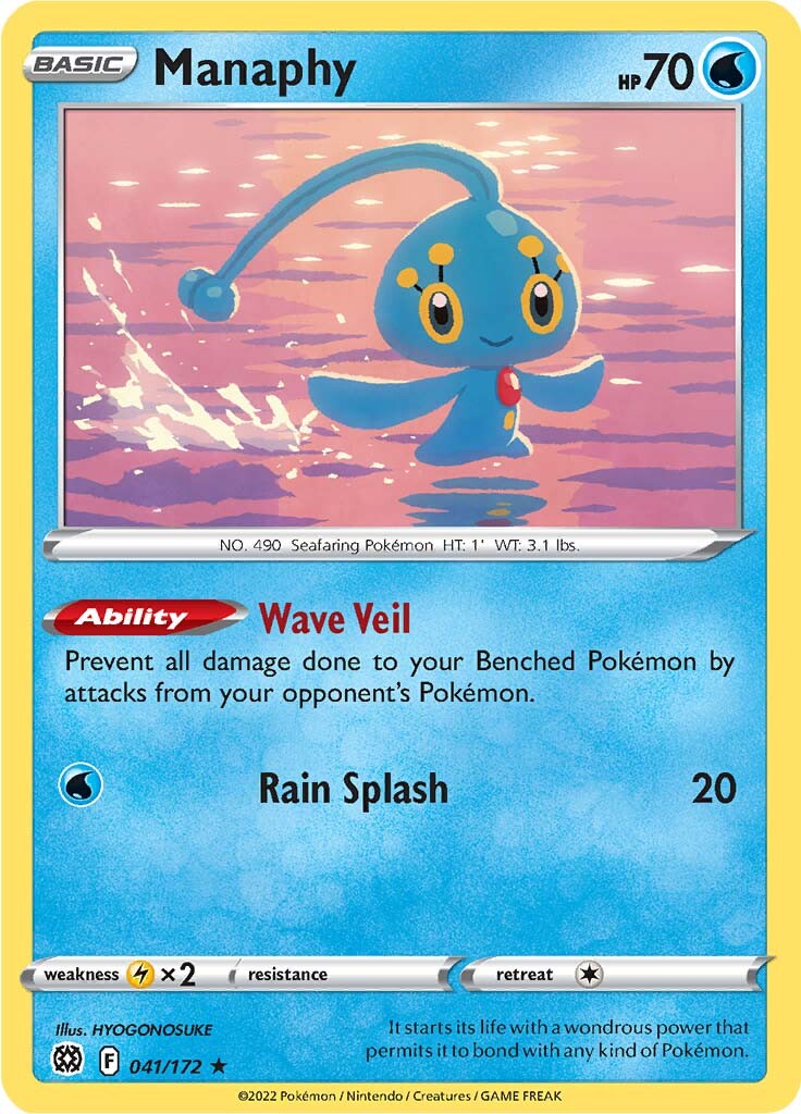 Manaphy (041/172) [Sword & Shield: Brilliant Stars] | Jomio and Rueliete's Cards and Comics