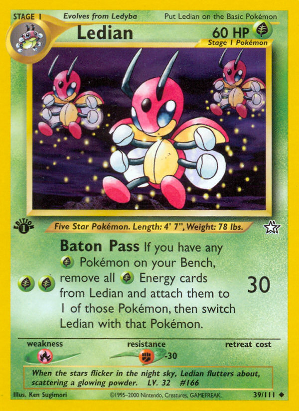 Ledian (39/111) [Neo Genesis 1st Edition] | Jomio and Rueliete's Cards and Comics