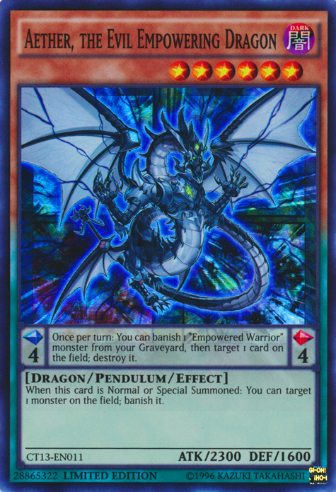 Aether, the Evil Empowering Dragon [CT13-EN011] Super Rare | Jomio and Rueliete's Cards and Comics