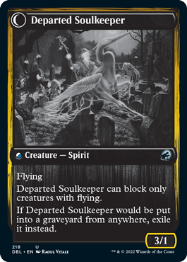 Devoted Grafkeeper // Departed Soulkeeper [Innistrad: Double Feature] | Jomio and Rueliete's Cards and Comics