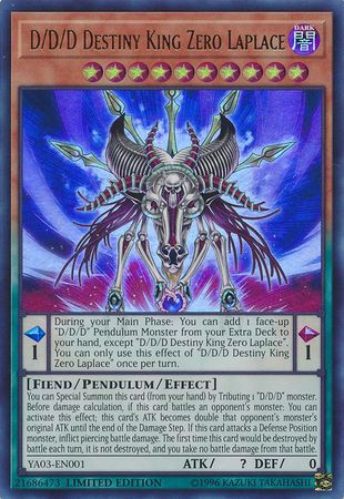 D/D/D Destiny King Zero Laplace [YA03-EN001] Ultra Rare | Jomio and Rueliete's Cards and Comics