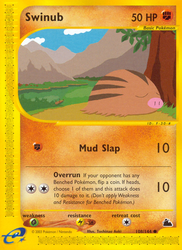 Swinub (108/144) [Skyridge] | Jomio and Rueliete's Cards and Comics