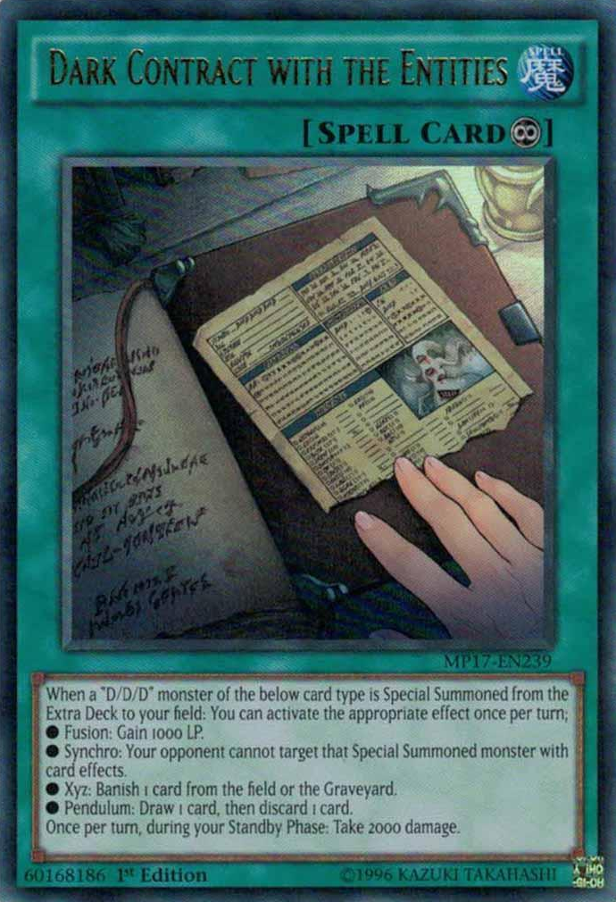 Dark Contract with the Entities [MP17-EN239] Ultra Rare | Jomio and Rueliete's Cards and Comics