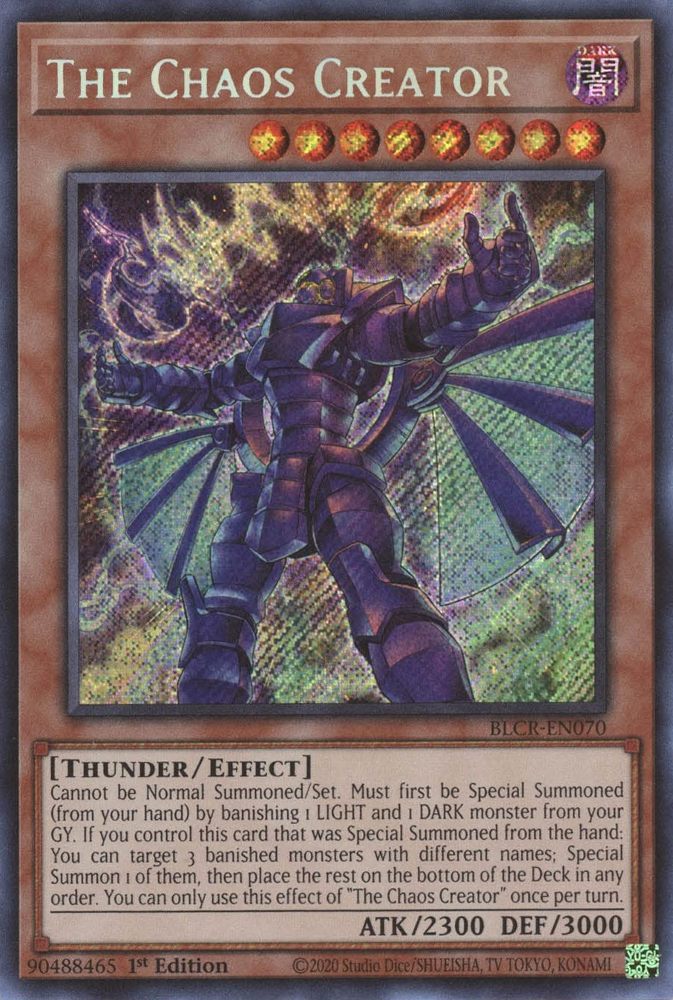 The Chaos Creator [BLCR-EN070] Secret Rare | Jomio and Rueliete's Cards and Comics