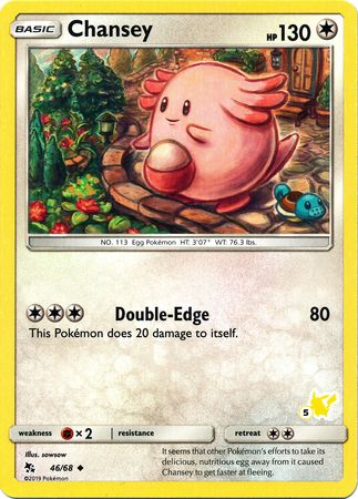 Chansey (46/68) (Pikachu Stamp #5) [Battle Academy 2020] | Jomio and Rueliete's Cards and Comics