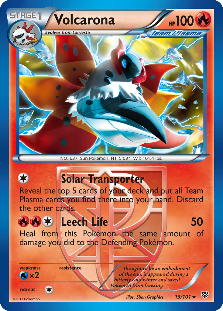 Volcarona (13/101) [Black & White: Plasma Blast] | Jomio and Rueliete's Cards and Comics