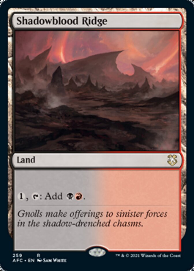 Shadowblood Ridge [Dungeons & Dragons: Adventures in the Forgotten Realms Commander] | Jomio and Rueliete's Cards and Comics
