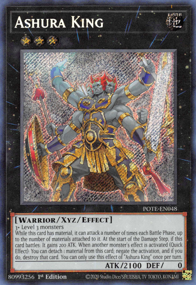 Ashura King [POTE-EN048] Secret Rare | Jomio and Rueliete's Cards and Comics