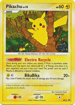 Pikachu (DP16) [Countdown Calendar Promos] | Jomio and Rueliete's Cards and Comics